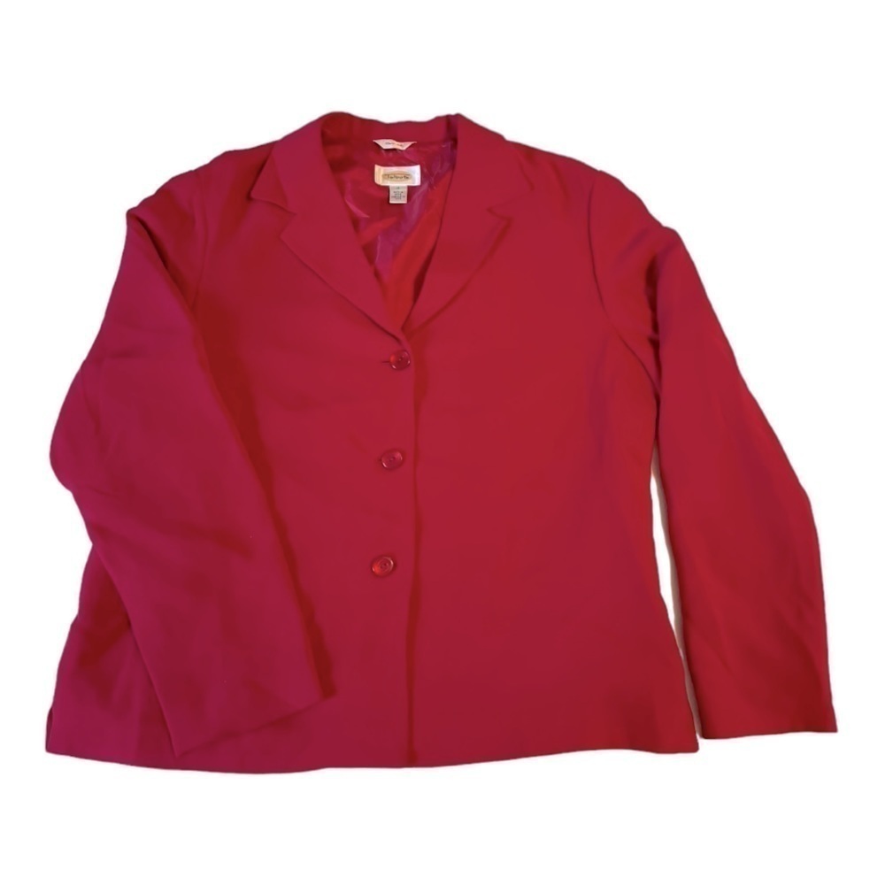 Talbots 100% Silk Magenta Pink Blazer, Size 12